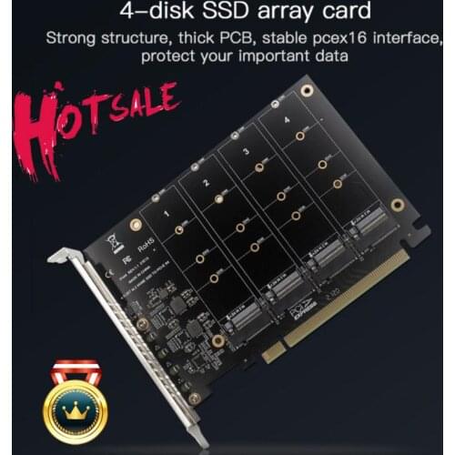 PCI-E Signal Split Array Card PH44 NVME 4 Disk Array Card Supports SSD/M.2 PCI-E Device Of M.2 NVME Protocol Of Hard Disk