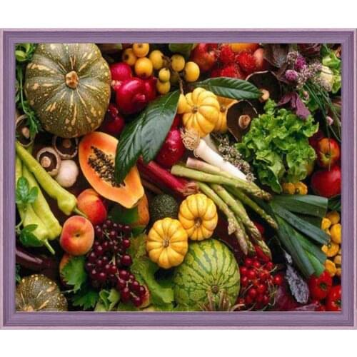 Full Square/Round Diamond Painting Kitchen Bread Cake Fruit Landscape Handmade Gift Diamond Embroidery Home Decoration