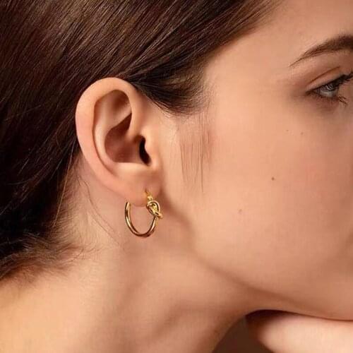 Earrings for Women 2021 French Knotting Design Niche Temperament Simple Fashion Woman Earrings Ornaments