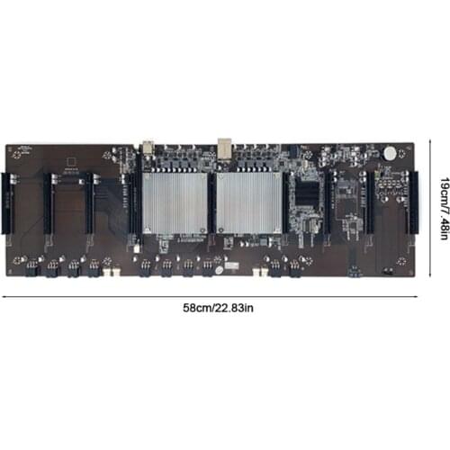 Y1AE BTC X79 Dual CPU Single Channel Miner Motherboard Support 9x 3060 Graphics Card LGA 2011 DDR3 USB2.0x4 6P power supply