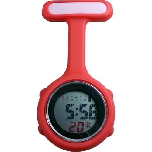 Pockets Watch Womens Digital Display Dial Fashion Clip On Fob Nurse Brooch Pin Hang Pocket Electric Watch Casual