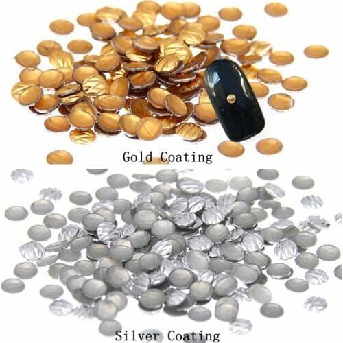 3mm Gold/Silver Coating Hotfix Round Stripe Metal Stickers For 3D Nails Art Backpack DIY Design Decorations Circular Alloy Stud