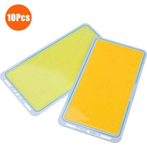 10Pcs 12V-24V High Power 70W 7000LM LED COB Panel Light Bulbs White Flip Chips Balanced 220X120mm Outdoor Work Camping DIY Lamp