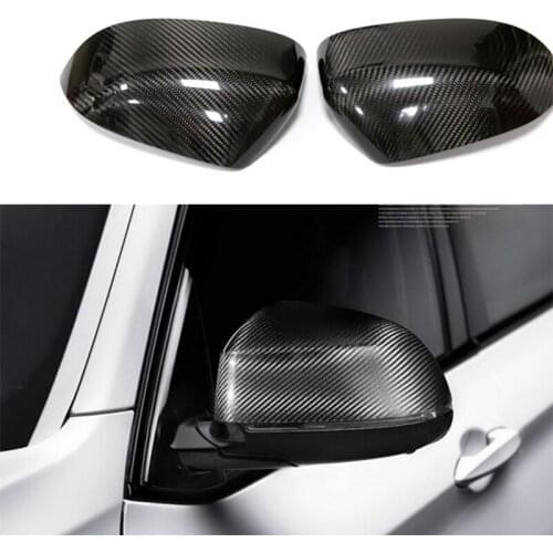 2x Genuine Carbon Fiber Door Rearview Mirror Cover Trim For BMW X5 F15 14-17 &X6 F16 2015-2017&X3 F25 2015-2017&X4 F26 2015-2017