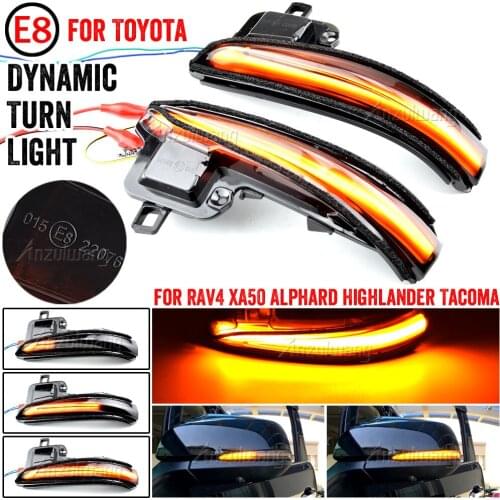 2PCS Side Mirror LED Dynamic Turn Signal Light Sequential For Toyota Alphard Vellfire Tacoma N300 RAV4 XA50 Highlander XU70 2020