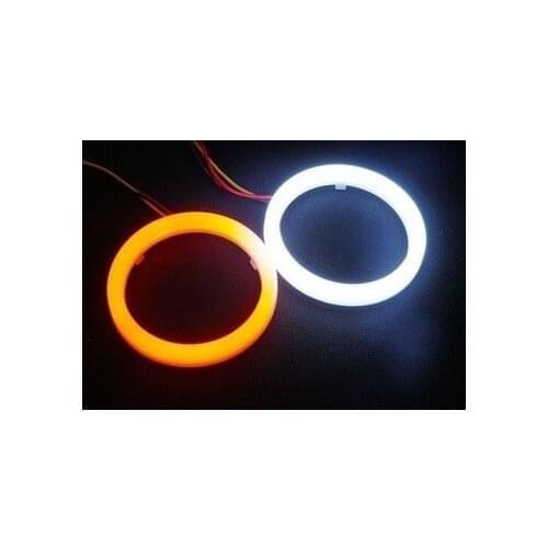 2 LED Angel Eyes COTTON 90 MM white Orange