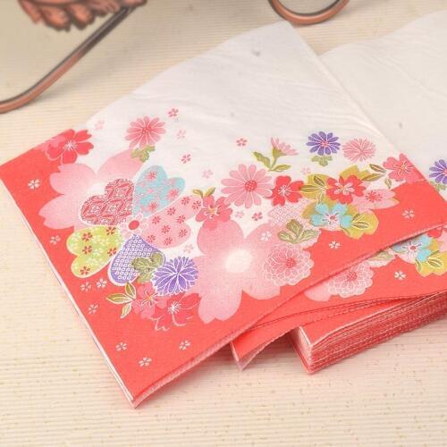 20 design table paper tissue napkin servilletas decoupage vintage print red heart flower wedding birthday party cocktail decor