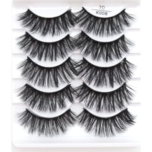 5 pairs Sexy Mink Eyelashes 3D False lashes Thick Crisscross Makeup Eyelash Extension Natural Volume Soft Faux Cils Eye Lashes