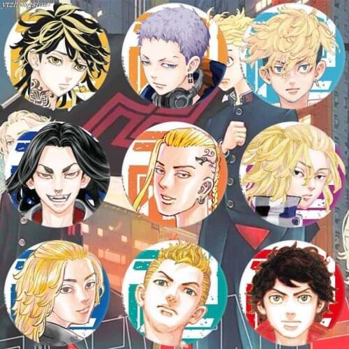 Tokyo Revengers Brooch Cartton Metal Badge Pin Cosplay Accessories Buttons Collection Gift Props Decor Model Plate анимэ
