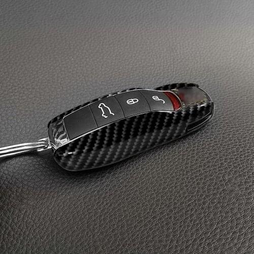 Key Shell Holder Cover for Porsche Cayenne Macan 911Boxster Cayman Panamera 1Pair Plastic Car Key Case Cover Shell