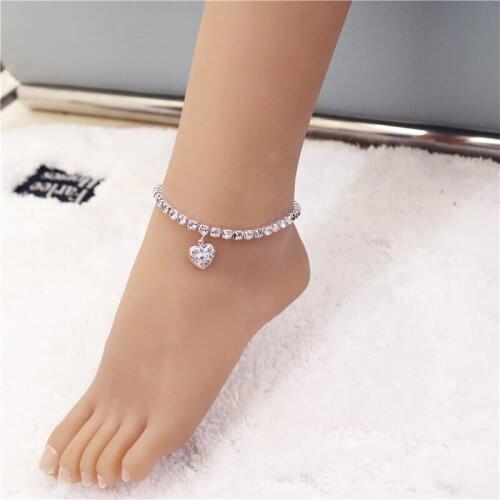 Bohemian Beads Sexy Anklets for Women Boho Bling Rhinestone Anklet 2021 New Ankle Bracelet on Leg Anklet Wholesale Jewellery