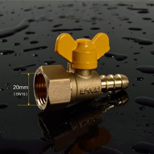 DN15 G 1/2" BSP Female Brass Fuel Gas Ball Valve To 12mm Hose Barb