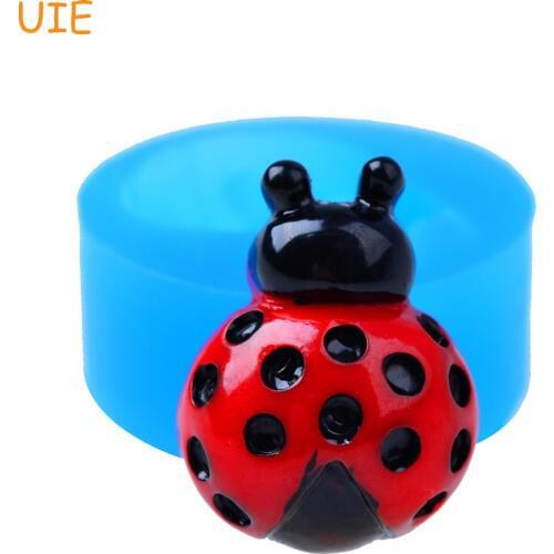 DYL557U 21.7mm Ladybird Silicone Mold - Insect Mold Cupcake Topper, Fondant, Sugarcraft, Jewelry, Candy, Resin, Chocolate Mold