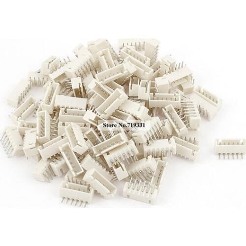 100pcs 2.54mm XH 2.5 Pitch Right Angle 6 Pins 6 WAY XH Header Socket Male JST Connector