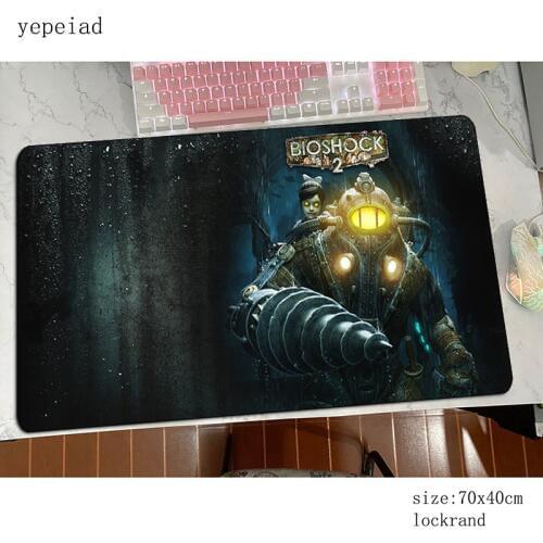 Bioshock mousepad Adorable gaming mouse pad 700x400x4mm computer gamer accessories large mat cool new laptop desk protector pads