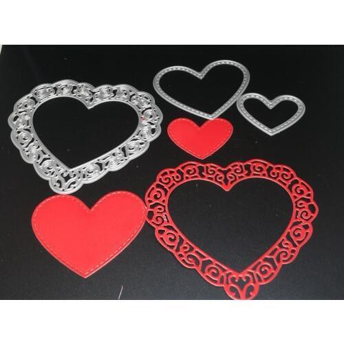 Metal love heart Cutting Dies Stencils for DIY Scrapbooking photo album Decorative Embossing DIY Paper Cards