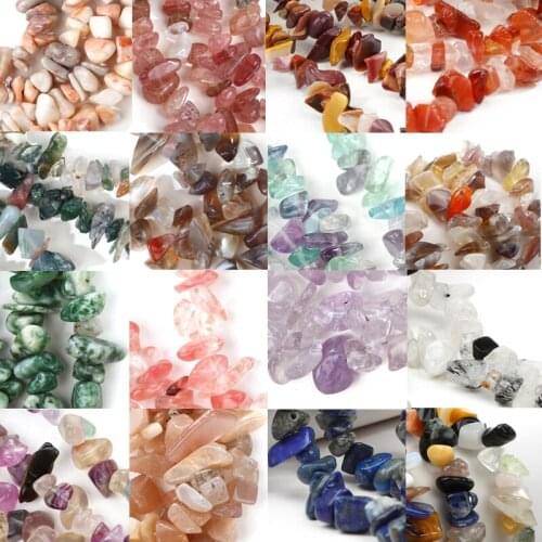 MINHIN Natural Crystal Stone Alabaster Lapis Lazuli Natural Stone for DIY Bracelet Jewelry Making Strand