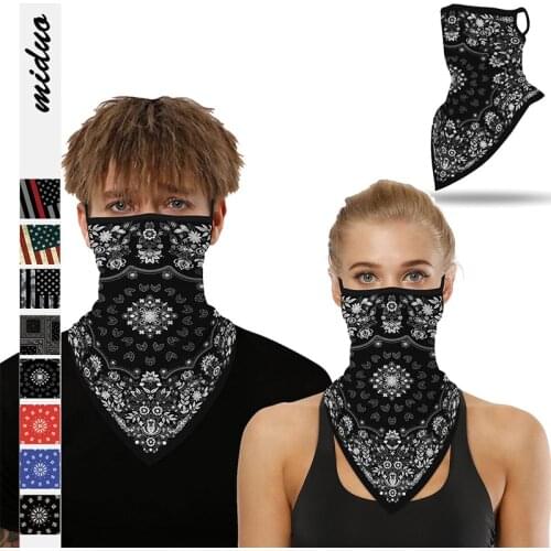 New Products Hot Sale Totem 3D Printing Outdoor Sports Collar Triangle Scarf Multifunctional Ear Mask Bib Scarf