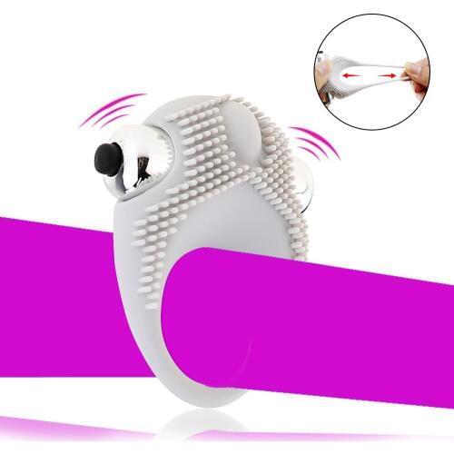 Man nuo Cock Ring Vibrator Prostate Massager Brush Penis Ring Sex Toy For Couple Men Delay Ejaculation Sex Product