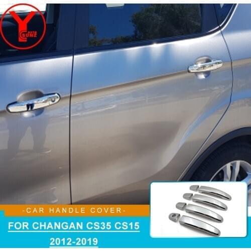 Car Side Door Handle Cover Trim Tuning New Chrome Exterior Accessories For CHANGAN CS35 CS15 2012 2013 2014 2015 2016 2017 2018