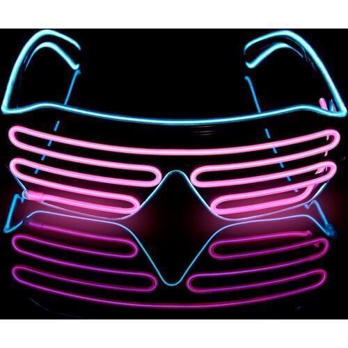Novelty LED Glasses Light Up Shades Flashing Luminous Rave Night Christmas Activities Wedding Birthday Party Decoration 4 Colors