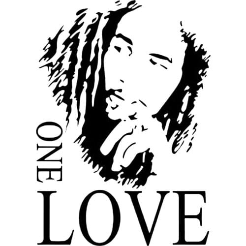 New Bob Marley ONE LOVE Vinyl Art Mural Wall Sticker Home Decal Decor Room Music Fan Black 43*61cm