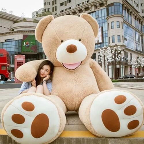 Selling Toy Big Size 160cm American Giant Bear Skin kawaii Teddy Bear Coat Good Quality Factary Price Soft Toys For Girls