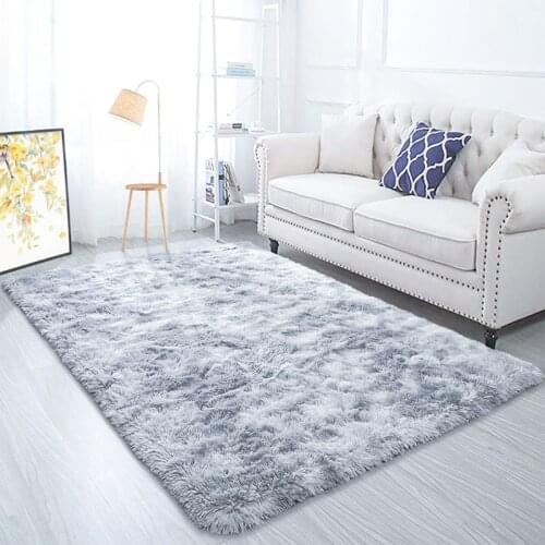 Rainbow Carpets For Living Room Tie Dyeing Plush Soft Large Carpets For Bedroom Anti-slip Floor Mats Fluffy Kids Room Carpet Rug