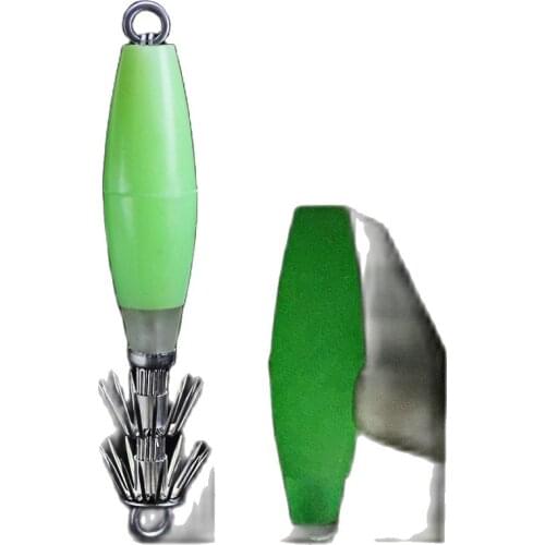 14g Squid Hook luminous fishing trackle product the artificial bait night fishing sea boat accessories 1/3/5Pcs