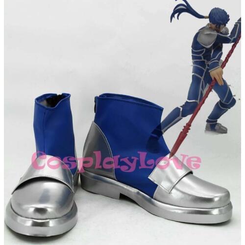 Newest Custom Made Japanese Anime Fate Stay Night Lancer Cosplay Shoes Boots Hand Made For Christmas Halloween CosplayLove