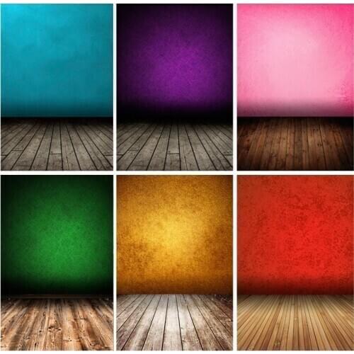 SHENGYONGBAO Vintage Gradient Photography Backdrops Props Brick Wall Wooden Floor Baby Portrait Photo Backgrounds 210125MB-02