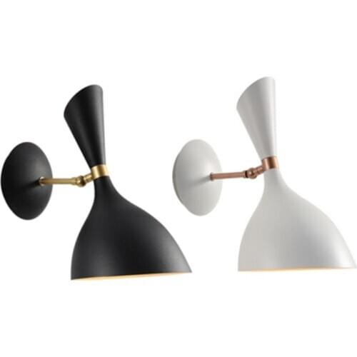 Nordic bedside wall lamp American bedroom iron simple wall lamp wall lamp post modern corridor loft corridor lamp