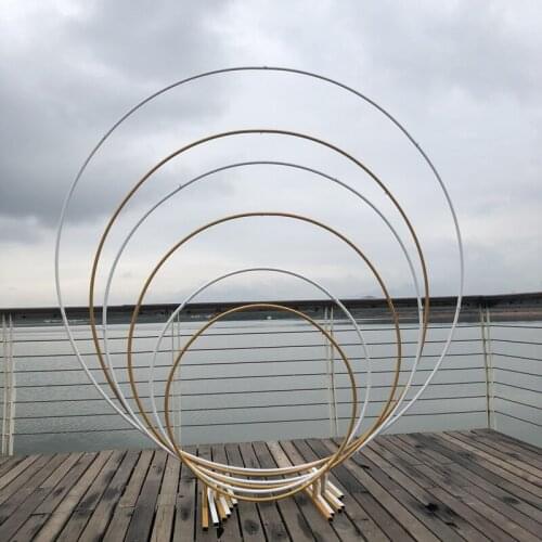 Iron circle Wedding arch props background single arch flower outdoor lawn wedding flower door rack wedding birthday decoration