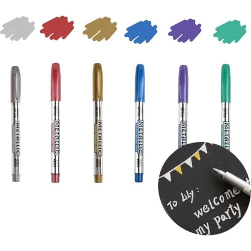 2pcs Wedding invitation greeting card sign in gold/silver label pen wedding decoration gift DIY party decoration supplies gift-C