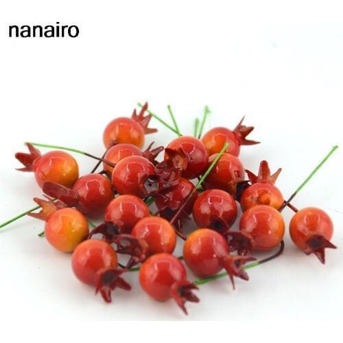 20Pcs Mini Pomegranate Simulation Small Foam Plastic Fake Artificial Fruit and Vegetables House Party Kitchen Wedding Decoration