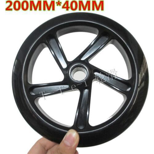 200mm Diameter 40mm Thickness Barrow Wheel for Scooter Pushcart trolley Roller 608 bearing Handcart dolly Rodas Wheelbarrow
