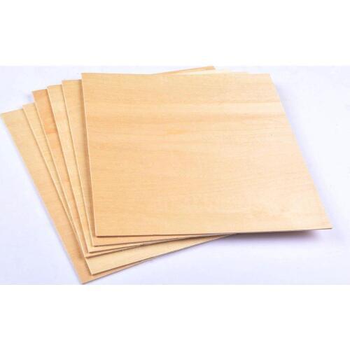 5pcs 200x200x1.5mm Unfinished Craft Basswood Wooden Sheets for DIY Model Making & Crafts