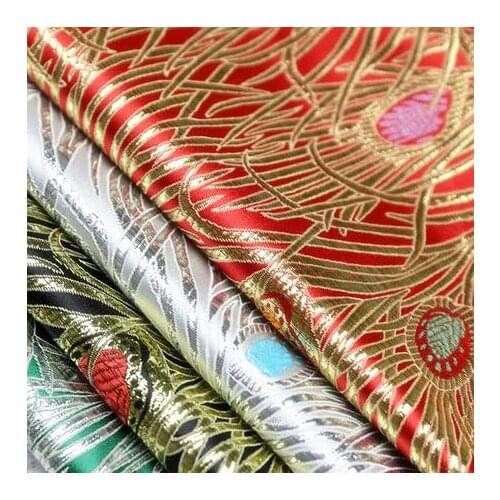 75cm*100cm Brocade cloth costume dress baby clothing COS kimono fabric / brocade - gold Queling clothing diy fabric