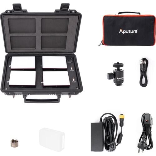 Aputure MC 4 Kit Light Travel Kit RGBWW Film Studio Light Full HSI Color Control 3200K-6500K CCT Mini RGB video Lighting