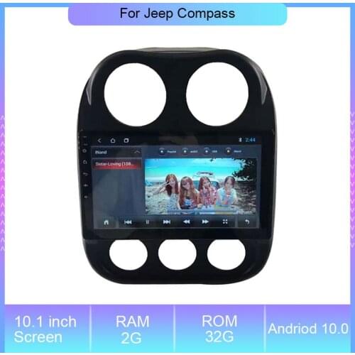 10.1'' Android 10.0 Car Navigation Radio For Jeep Compass GPS Navigation Video Headunit Multimedia Radio Stereo