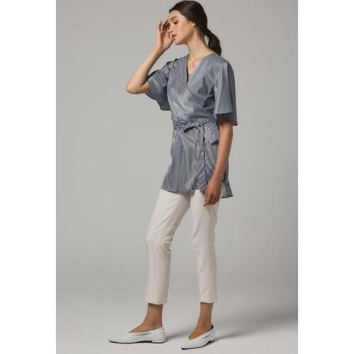 BAYAN KRUVAZE BLUZ,BLOUSE CROISEE