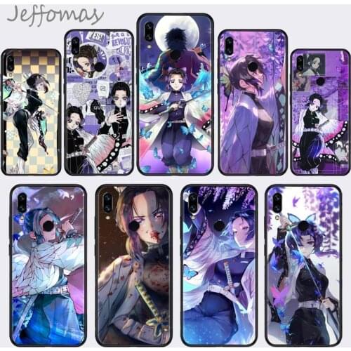 Kochou Shinobu Kimetsu no Yaiba Phone Case For Xiaomi Redmi note 4 4X 8T 9 9s 10 K20 K30 cc9 9t pro lite max