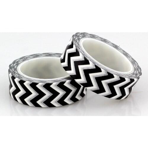 Black & White Chevrons Washi Tape Japanese 10m Kawaii Scrapbooking Tools Arrow Masking Tape Photo Album Diy Decorative Tapes