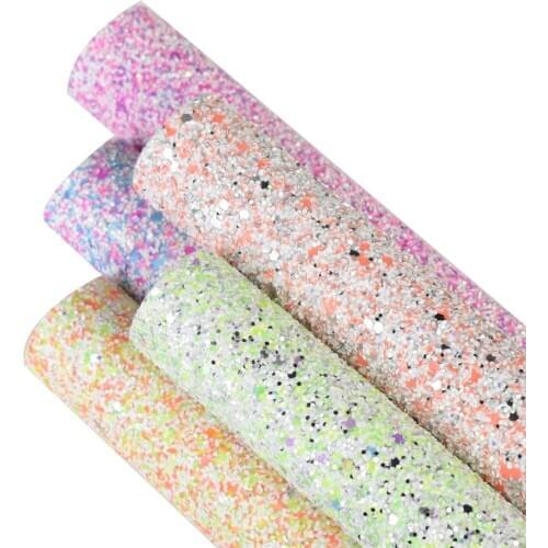 HSDCraft 20*34cm A4 colorful Chunky Synthetic vinyl Leather for diy