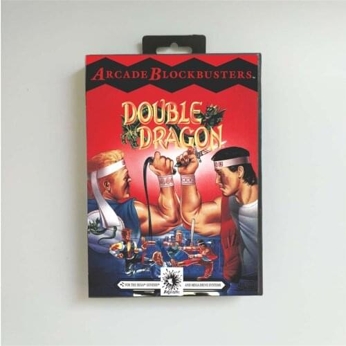 Double Dragon - USA Cover With Retail Box 16 Bit MD Game Card for Sega Megadrive Genesis Video Game Console