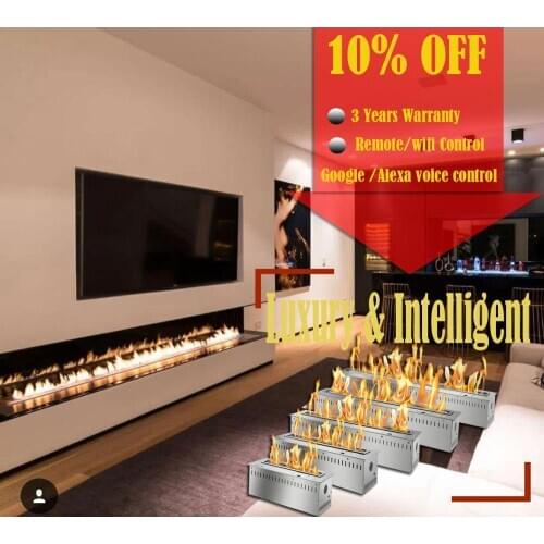 Inno-living fire 36 inch smart bio ethanol burner alcohol fireplace remote modern