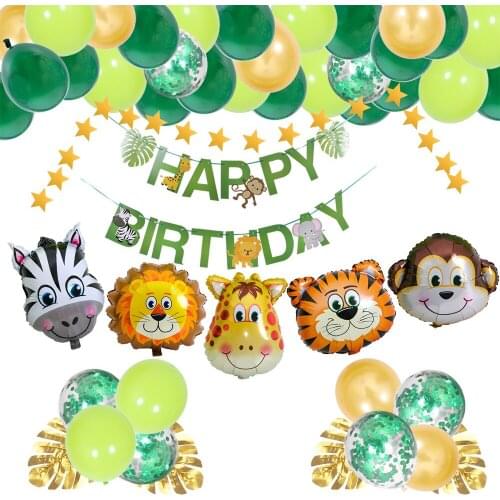 Jungle Safari Theme Party Decorations Set Happy Birthday Party Supplies Favors for Your Kids Birthday Baby Shower Decor