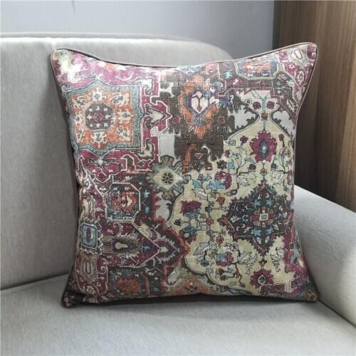 Classic Print Traditional Patterns Woven Decorative Pillow Case Home Sofa Chair Pipping Cushion Cover 45x45cm 1pc/lot