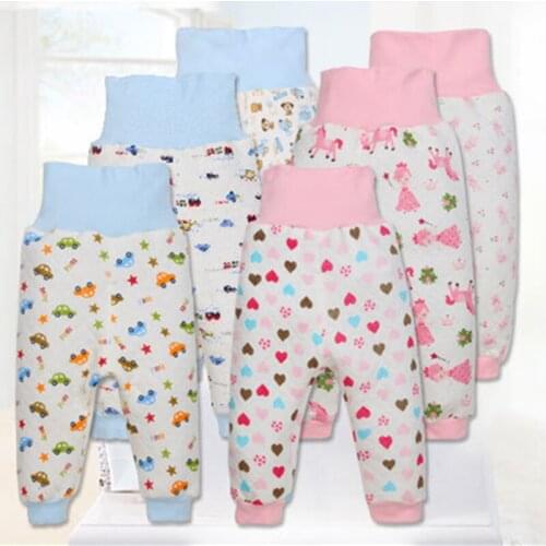3 Pieces Winter Baby Pants Cotton Thicken Spring Boys Girls Long Leggings High Waist Protect Belly Newborn Infants Trousers F005