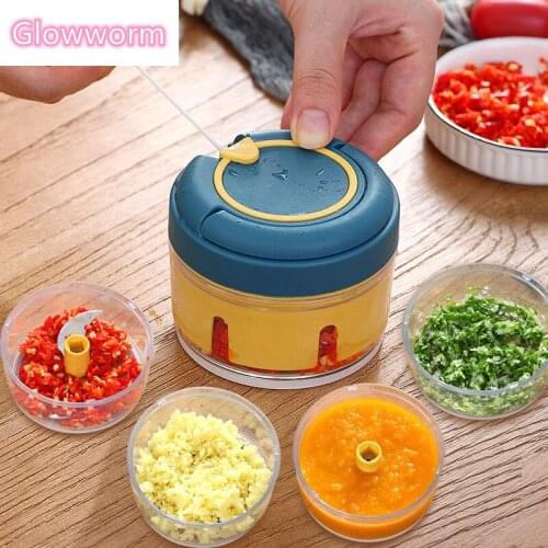 Glowworm Multifunctional Garlic Press Manual Ginger Garlic Crusher Chopper For Meat Fruit Vegetable Cutter Kitchen Accessories